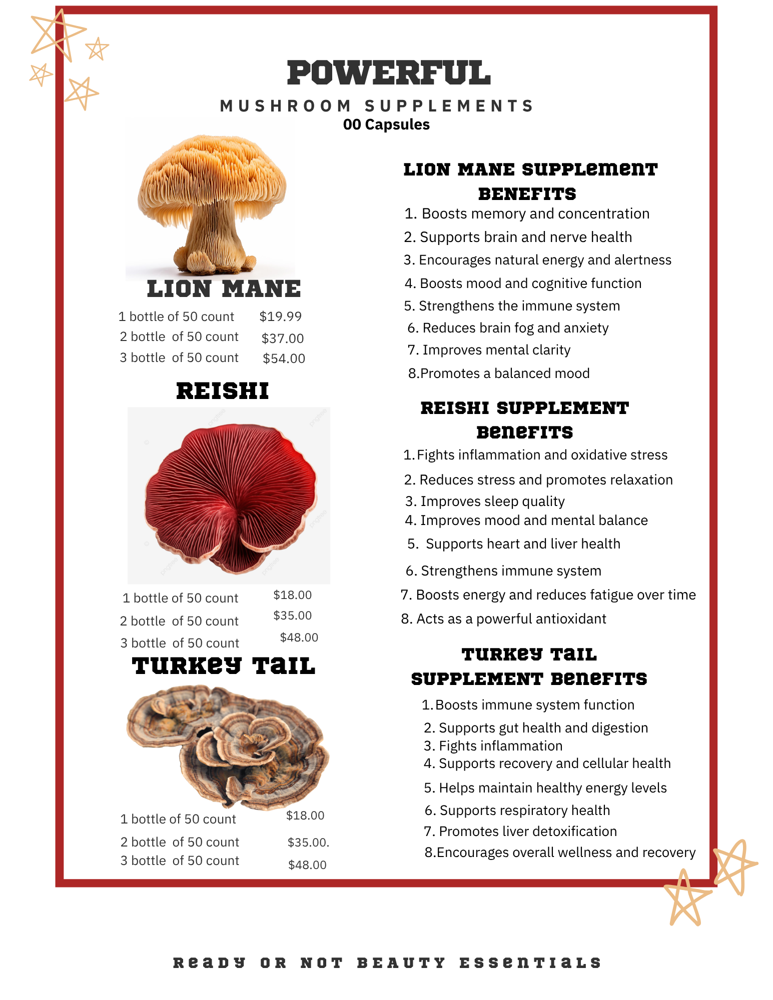 Lion’s Mane Mushroom (Premium Quality)